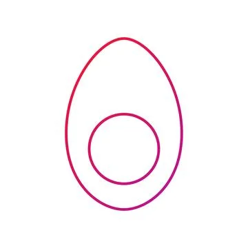 Boiled egg Icon. Boiled egg Gradient Icon Symbol Vector Illustration Illustrazione stock