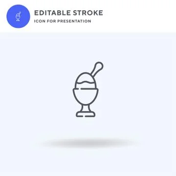 Boiled Egg icon vector, filled flat sign, solid pictogram isolated on white,  Stock Illustration