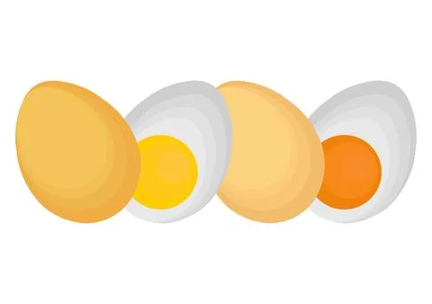 Boiled egg illustration Stock Illustration