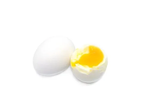 Boiled egg isolated on white background Foto stock