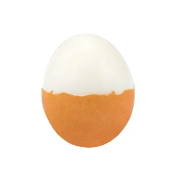 Boiled egg isolated on white background Stock Photos