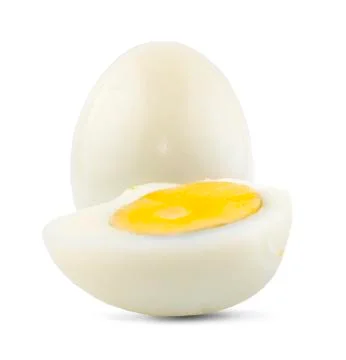 Boiled egg isolated on white background Stock-Fotos