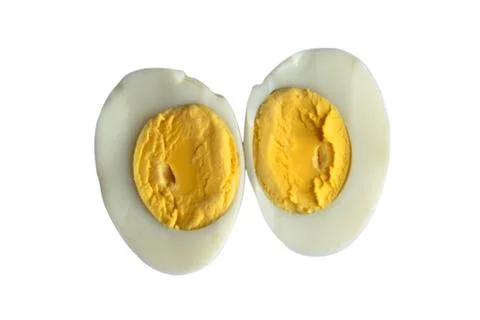 Boiled egg isolated on white background cutout Stock Photos