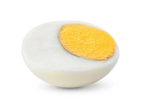 Boiled egg isolated on white background Stock Photos