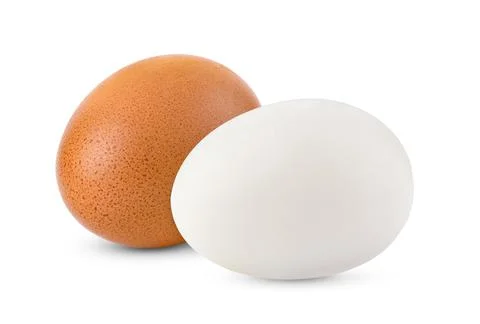Boiled egg isolated on white background Stock Photos
