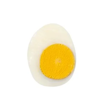 Boiled egg isolated on white background Stock Photos