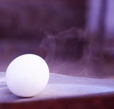 Boiled Egg Kept on the plate. Stock Photos
