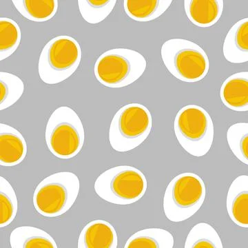 Boiled egg pattern vector seamless Stock Illustration