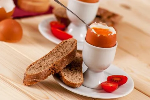 Boiled egg Stock Photos