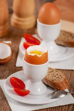Boiled egg Stock Photos