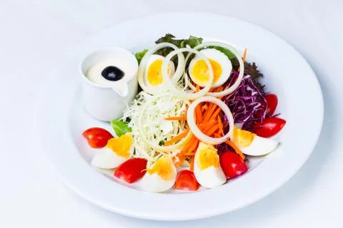 Boiled egg salad Stock Photos