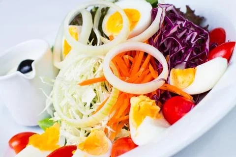 Boiled egg salad Stock Photos