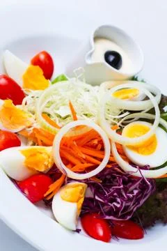 Boiled egg salad Stock Photos