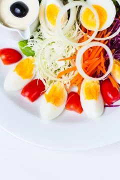 Boiled egg salad Stock Photos