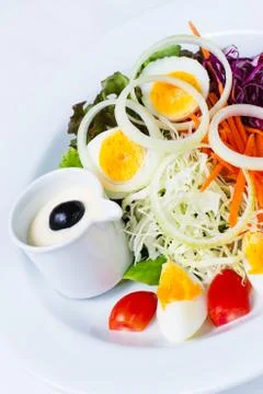 Boiled egg salad Stock Photos
