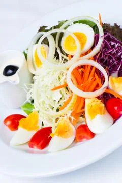 Boiled egg salad Stock Photos