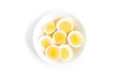 Boiled Egg Sliced Stock Photos