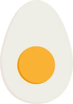 Boiled egg sliced vector. Stock Illustration