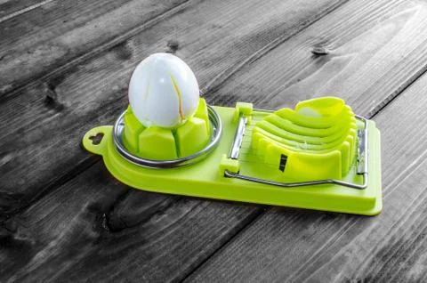 Boiled egg slicer Foto stock