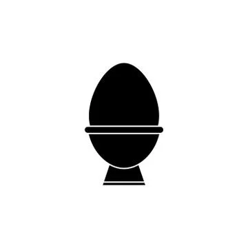 Boiled egg solid icon, food drink elements Stockillustratie