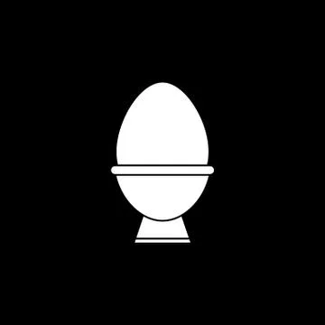 Boiled egg solid icon, food drink elements Illustrazione stock