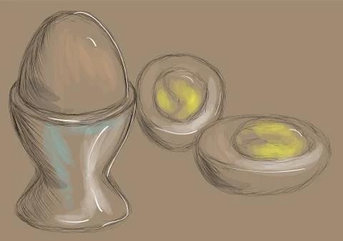 Boiled egg vector Stock Illustration