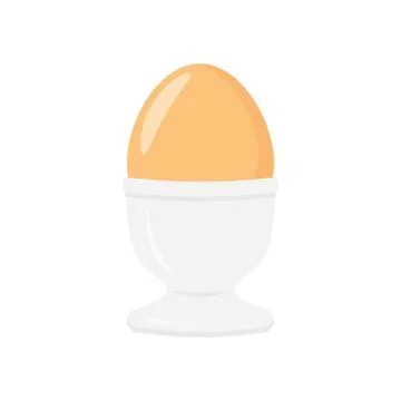 Boiled egg on a white background Stock Illustration