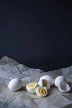Boiled eggs background 库存照片