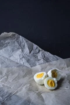 Boiled eggs background Stock Photos
