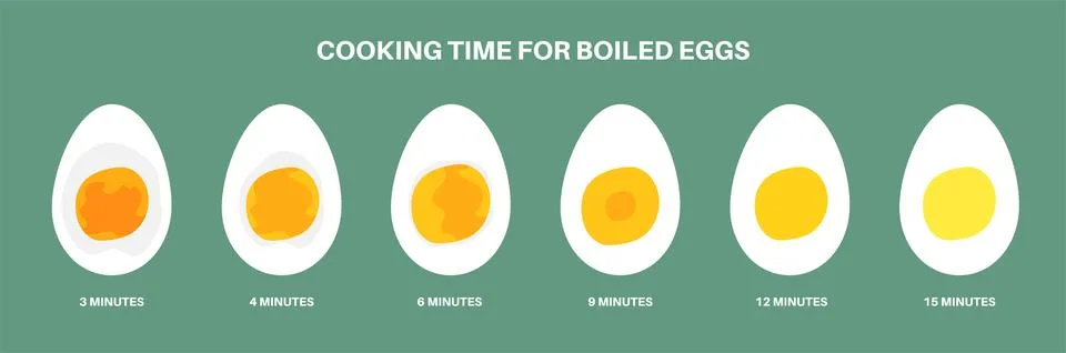 Boiled eggs cooking Stock-Illustration