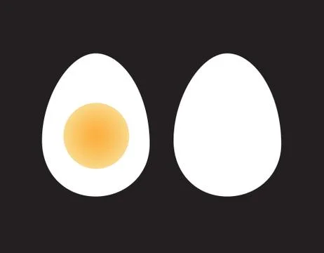 Boiled eggs cut in half Stock Illustration