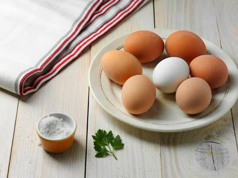 Boiled eggs Stock Photos