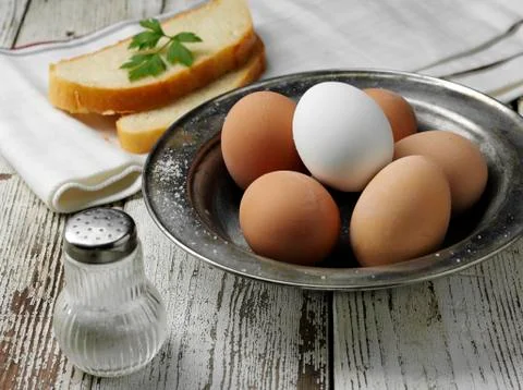 Boiled eggs Stock Photos