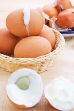 Boiled eggs Stock Photos