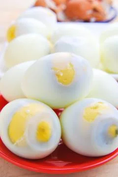 Boiled eggs Stock Photos