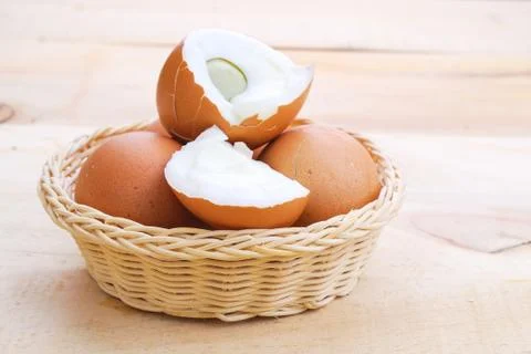 Boiled eggs Stock Photos