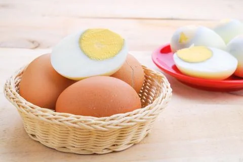 Boiled eggs Stock Photos