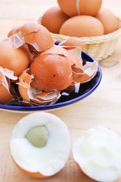 Boiled eggs Stock Photos
