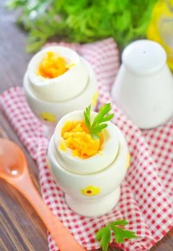 Boiled eggs Stock Photos