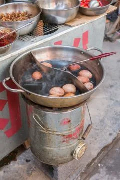 Boiled eggs Foto stock