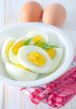 Boiled eggs Stock Photos