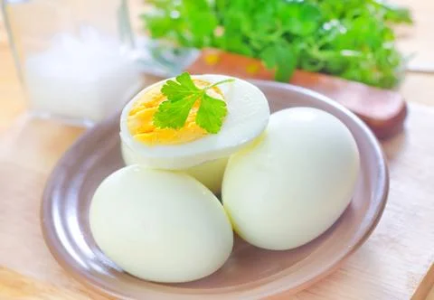 Boiled eggs Stock Photos