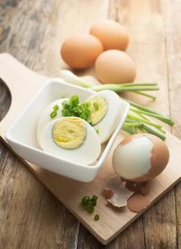 Boiled eggs Stock Photos