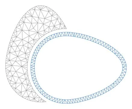 Boiled Eggs Polygonal Frame Vector Mesh Illustration Illustrazione stock