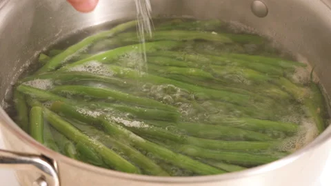 Boiled green beans Stock Footage 221962564