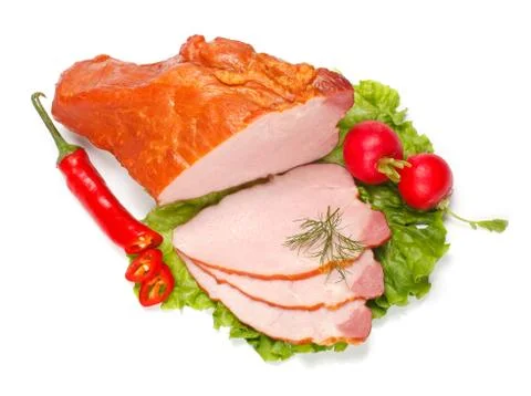 Boiled ham and vegetables Stock Photos