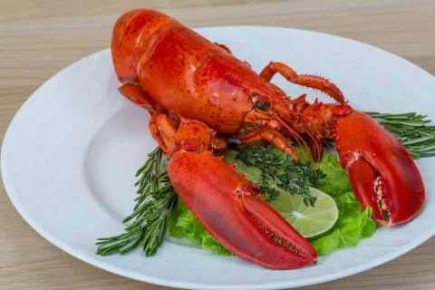Boiled lobster Stock Photos