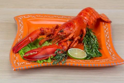 Boiled lobster Stock Photos