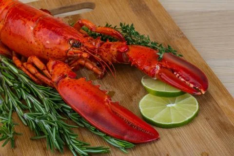 Boiled lobster Stock Photos