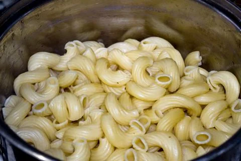 Boiled macaroni from durum wheat. Foto stock